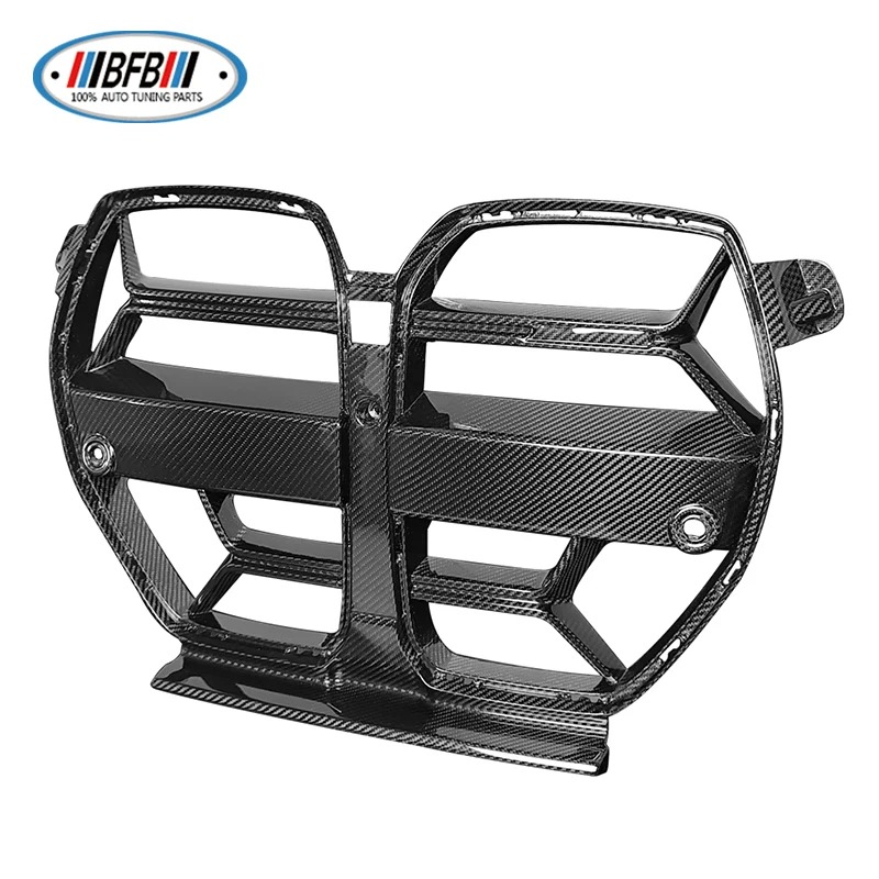 Dry Carbon Fiber Front Grille CSL Style Bumper Grill for 21-23  M3 G80 M4 G82 G83